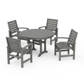 Signature 5-Piece Round Dining Set with Trestle Legs