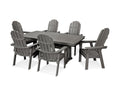 Vineyard Curveback Adirondack 7-Piece Dining Set with Trestle Legs