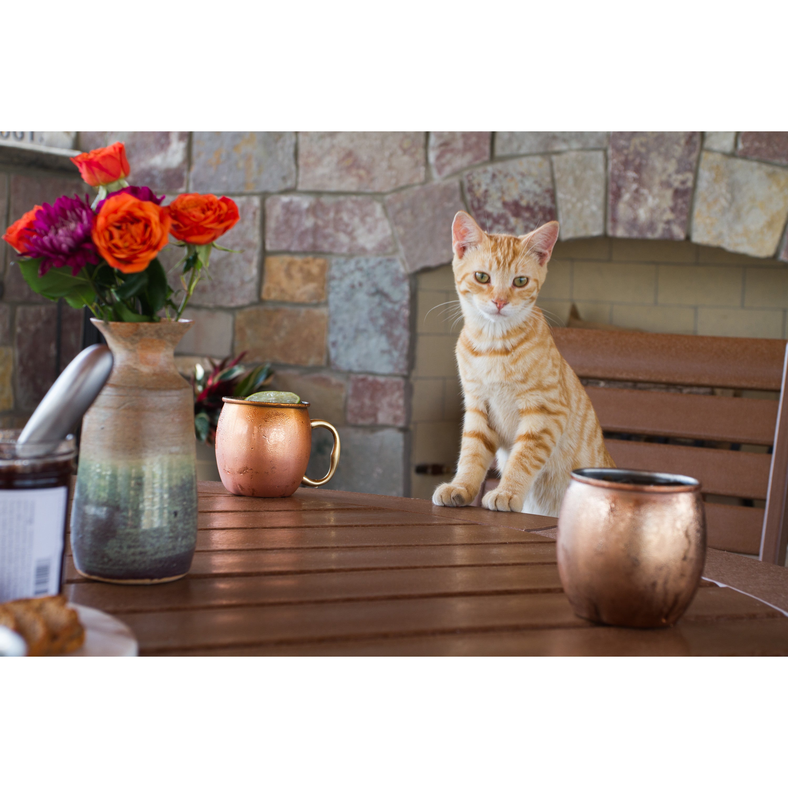 Signature 5-Piece Round Dining Set with Trestle Legs